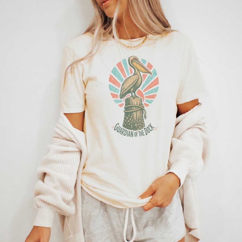 Guardian of the Dock Pelican Art Shirt